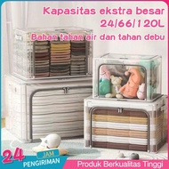 66L /110L Storage Box Organizer Basket Multipurpose Storage Box Wardrobe Storage Box Cloth Steel Fra