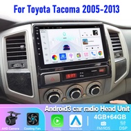9\" 4+64GB Car Radio Wireless Carplay For Toyota Tacoma 2005-2013 Android Auto Stereo Head Unit Blue