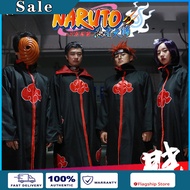 Kids Adult Naruto Jacket For Men Akatsuki Coat Cloak Cosplay Costume