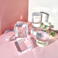 IMPODIO Set of 3 Acrylic Cylinder Cube and Tube - Clear Acrylic Display Props Photography Products