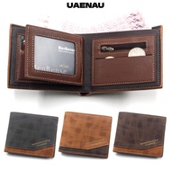 UAENAU Men'S Wallet Frosted Id Credit Card Designer Large Capacity Gold Stamping Zero Wallet