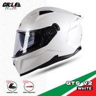 Gille Helmet Z-501 GTS V2 PLAIN Motorcycle Helmets Full Face Dual Visor Free Iridium Lens