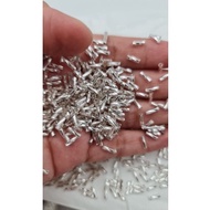 Wait for 7 CM CRYSTAL THREADED BAMBOO SEQUINS, GOOD QUALITY AND SHINY, GOLD AND SILVER COLOR per 1 g