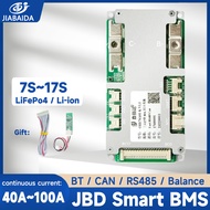 JBD BMS 8S 24V 7S 10S 13S 16S 48V 17S LiFePo4 Li-ion jiabaida Smart BMS BT Balance RS485 CAN UART