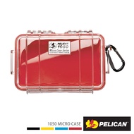 PELICAN 1050 Micro Case Mini Waterproof Airtight Box-Transparent/Red