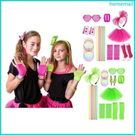 HO 80s Costume Earrings Legwarmers 60s 70s 80s Women Hippie Costume Accessories