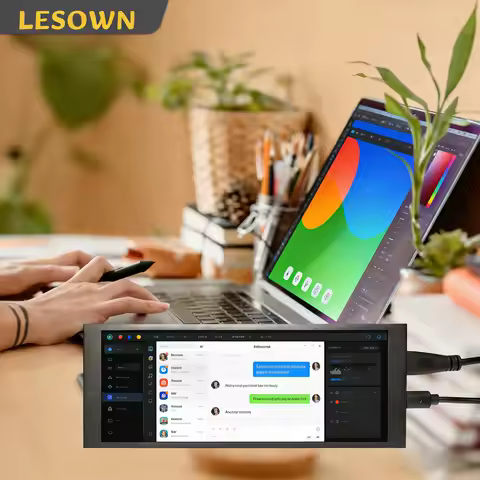 LESOWN Portable Side Display 6.9 7.9 8.8 11.3 Inch Stretched Bar Monitor External Auxiliary Compact 