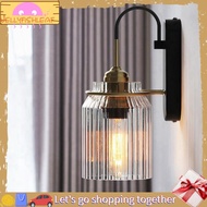 [jellyfishleaf]Nordic American Wall Sconce 85-165v Waterproof Clear Waves Glass Shade Decorative Wal