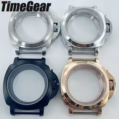 40mm Polished/Brushed Safety Lock Watch Case Crown Protecting Device With Lever For Panerai Luminor 
