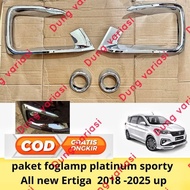 Package all new ertiga sporty Fog Lamp coverRing chromePLATINUM 2018-2025