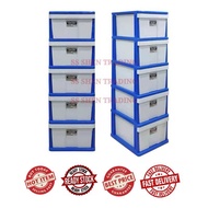 [Twins Dolphin / AppleLady] 5 Tier Plastic Drawer / Plastic Cabinet / Storage Cabinet  (292/5) (4005) (5025)