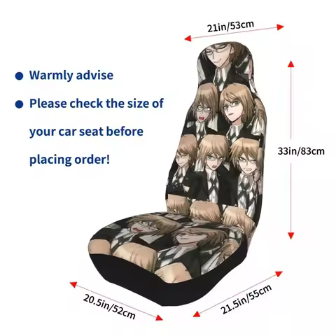 Byakuya Togami Car Seat Cover Custom Printing Universal Front Protector Accessories Cushion Set
