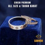 [C1213] 950 Rose Gold Silver Couple Wedding Ring – SAN950 Custom Palladium Platinum Gold | Free Eleg