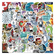 110-Piece Futurama Cartoon Sticker Set, DIY Decals for Luggage, Laptop, Notebook & Phone Cases