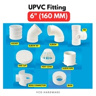 [ 6" / 160 MM ] UPVC Pipe Fittings White UPVC Pipe Connector/Pemyambung Paip Putih