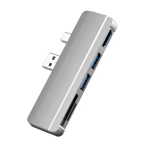 Precisionn Memory Card Reader Included Multiport Expander 4K -Compatible USB 3.0 HUB Docking Station