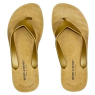HENRY & HENRY Italy Imported FLIPPER Gold Flip-Flops