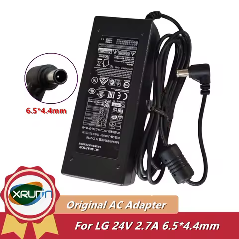 Original LCAP38 24V 2.7A 65W 6.5*4.4mm AC Adaptor Adapter For LG Monitor TV AAH-01 BN63-06990 Power 