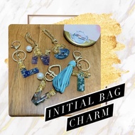 SG Seller | Inital Gemstone Bag Charm customise letters key chains