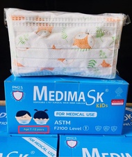 Medimask ASTM LV.1 x1box(บรรจุ 50 ชิ้น) ลายกระต่าย มีผู้ใหญ่และเด็กเล็ก