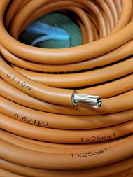 สายไฟแบตเตอรี่ ทองแดงแท้ เบอร์ 20sq.mm 25sq.mm อย่างดี สายไฟอินเวอร์เตอร์แปลงไฟ เครื่องเสียงรถยนต์ (