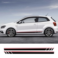 Car Side Stickers For  Volkswagen Polo 6R 6C 9N2 9J  Auto Modification PVC Racing Style Decals Car T