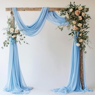 ✔Beauty Curtain Chiffon Pearl Gauze Wedding Decoration Wedding Holiday Background Layout Arch Gauze
