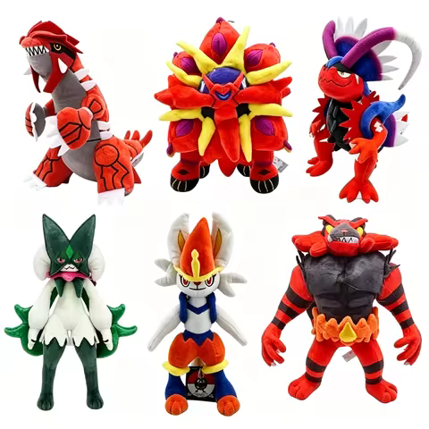 Anime Multi Style Fantasy Beast Plush Tyranitar Noivern Kyogre Mienshao Kirby Lurantis Charizard Gra
