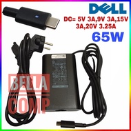 USB TYPE C Laptop Charger Adapter Dell XPS 9250 9350 5V 3A/9V 3A/15V 3A/20V 3.25A 65W