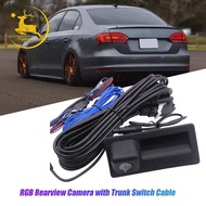 Car RGB Rearview Camera with Trunk Switch Cable Plastic Automotive Supplies for Tiguan Passat B7 Jetta MK5 5 MK6 VI Tiguan RNS510 RNS315 RCD510