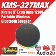 KIMISO KMS-327 MAX EXTRA BASS 120W PORTABLE KARAOKE WIRELESS BLUETOOTH SPEAKER