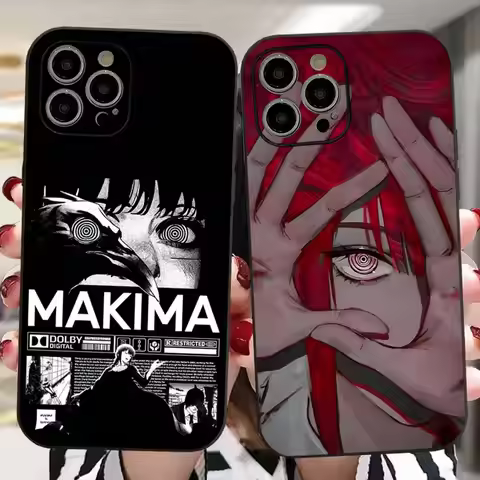 M-Makima Chainsaw Man Matte Silicone Soft Phone Case For Oppo Reno14 Reno11 Reno10 Reno8 Reno7 Reno6