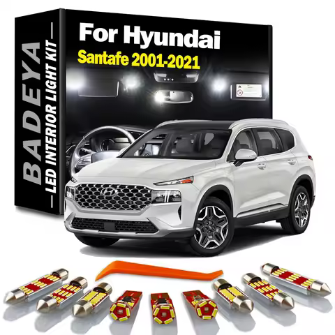 BADEYA For Hyundai Santafe Santa Fe MK1 MK2 MK3 MK4 SM CM DM TM 2001-2021 LED Interior Plate Sun Vis
