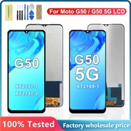 XT2137-1 Lcd ขนาด6.5นิ้วสำหรับ Motorola Moto G50 XT2137-2จอภาพแบบสัมผัสหน้าจอชุดดิจิไทเซอร์สำหรับ Mo
