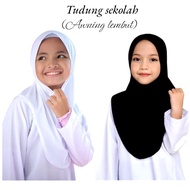 Tudung Sekolah Awning Lembut Tudung Sekolah Sarung On Point
