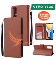 Flip Case VIVO Y12S (V2026) Flip Dompet Casing HP Flip Wallet Leather Cover