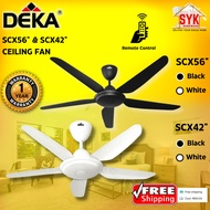 SYK Free Shipping Deka SCX 56 Inch 42 Inch Ceiling Fan 5 Blade Electric Remote Control Fan Kipas Ceiling Angin Kuat