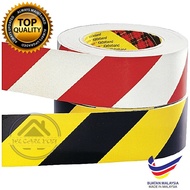 48mm X 160 Yard Floor Safety Caution Warning Tape PVC Floor Marking Tape Black & Yellow or Red and W