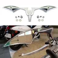 Chrome Blade Style Motorcycle Side Mirrors For Harley 883 48 Forty Eight Bobber Custom