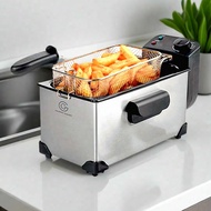 Gourmet Gadget Electric Deep Fryer | 3L / 4L Stainless Steel | Adjustable Temp | Crispy Fryer Deep F
