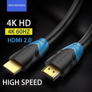 MICHENSEN HDMI Cable 4K 60Hz HDMI Male to Male 2.0 Cable 3D High Speed HDMI Laptop to tv for Monitor PC Video LCD Projector PS3 PS4 Switch HDMI to HDMI Cable