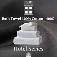 Zoe 100% Cotton Bath Towel Hotel Quality - White (400g)