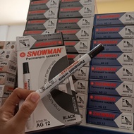 MERAH 1 Dozen contains 12 Snowman AG-12 Permanent Markers Black, Red biru