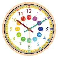 {SG} 12In Telling Time Teaching Clock Time Learning Wall Clock for Kids Montessori Colorful Wall Clo