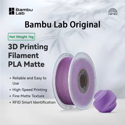 Bambu Lab Original PLA Matte 3D Printer Filament 1kg High Toughness PLA-Matte DIY Printing Material 