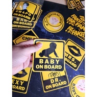 BABY ON BOARD, Gwapo on board, STICKER , CAR STICKER , VINYL STICKER , WATERPROOF , SCRATCH PROOF
