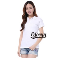 White Women's Polo Shirt / Woman Polo Shirt / Lady Polo Shirt / Women's Collared Shirt / Woman's Col
