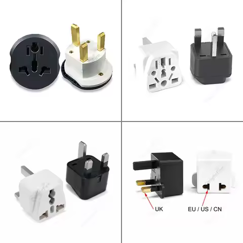 UK Adapter 250V 13A EU To UK Travel Eletrical Socket Power Converter AC Outlet US AU To UK Socket Pl