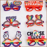 LGBT Pride Parade glasses urningism Liberal party photo props rainbow decoration