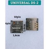 D-S2 CONNECTOR SIM CARD COS CONNECTOR SIM UNIVERSAL 10 PIN